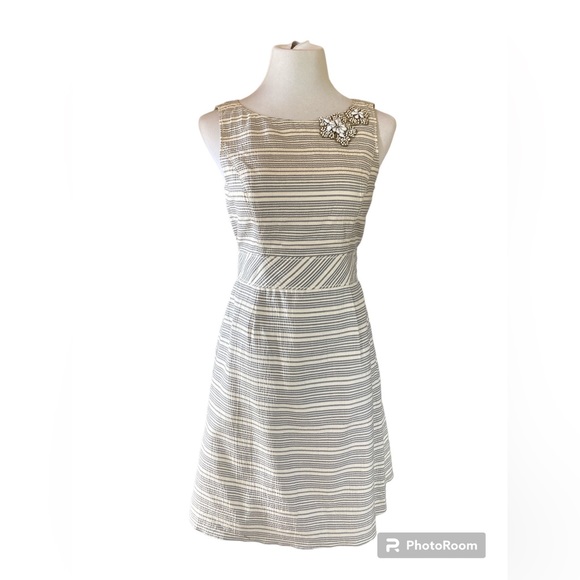 Lavender Label by Vera Wang Stripped Dress - Picture 1 of 4